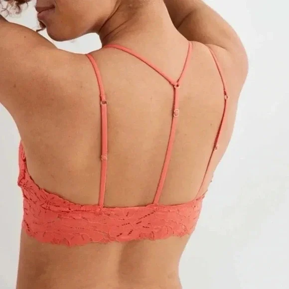 NWT Aerie Palm Lace Racerback Bralette - Picture 2 of 9